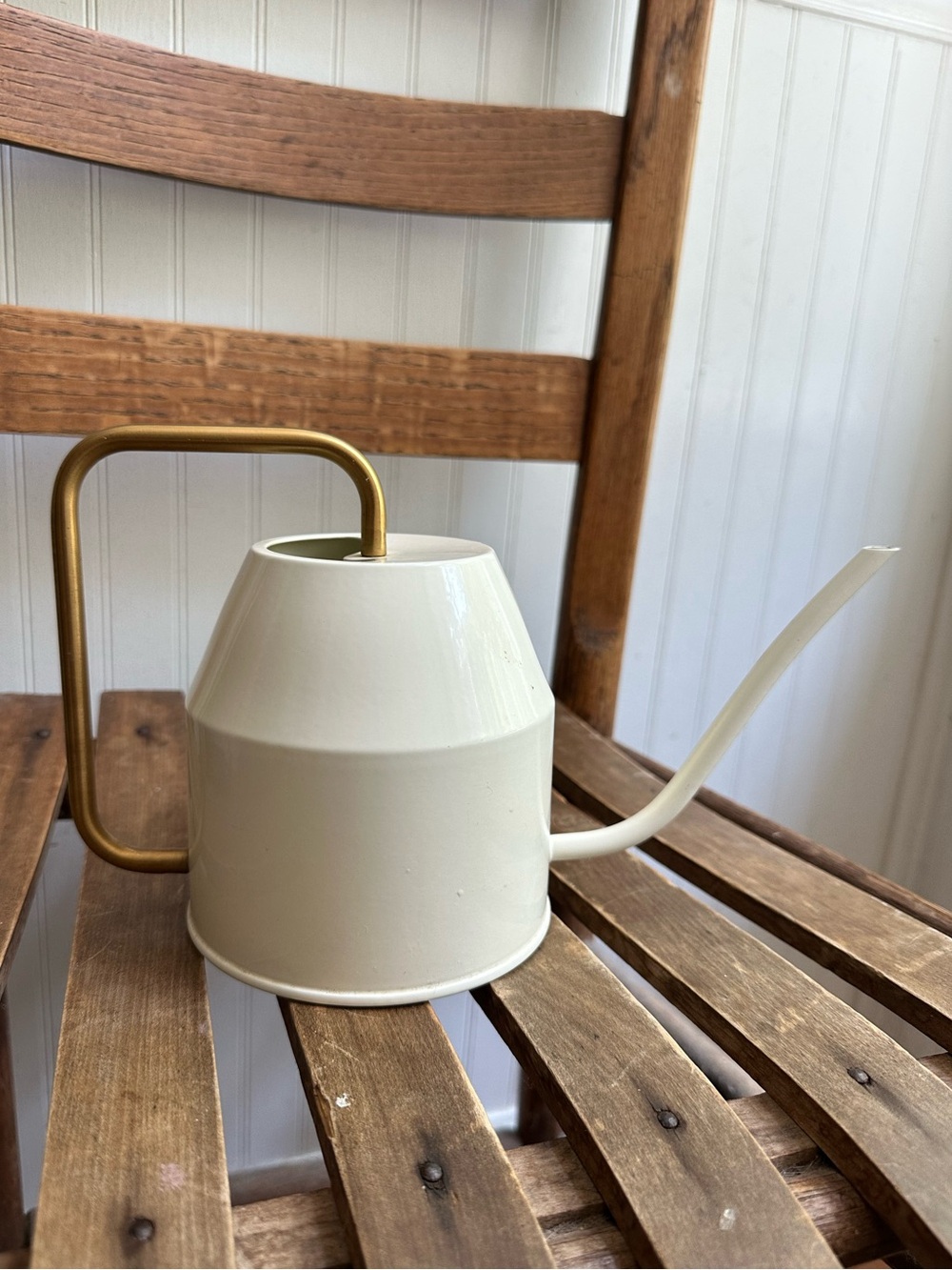 IKEA • Metal • cream and gold watering can